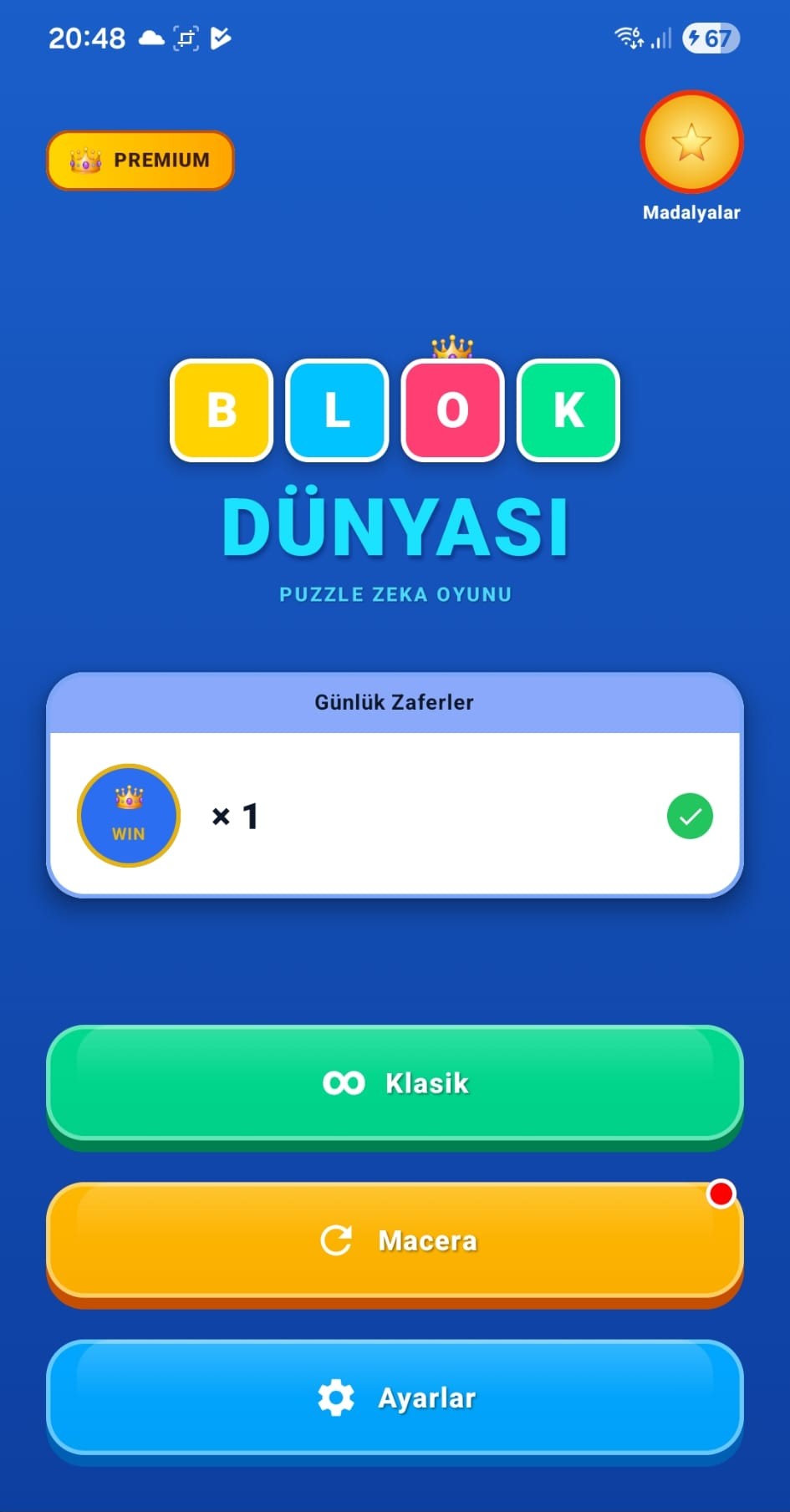 Blok Dünyası Oyun Ekranı Görüntüsü